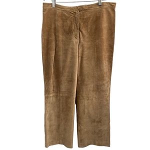 Country Shop‎ Genuine leather suede hi rise cropped pants lined inside